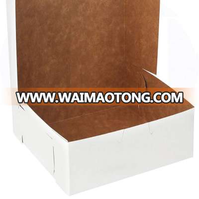 Clay Coated Kraft Paperboard White Non-Window Lock Corner Bakery Box Packaging box